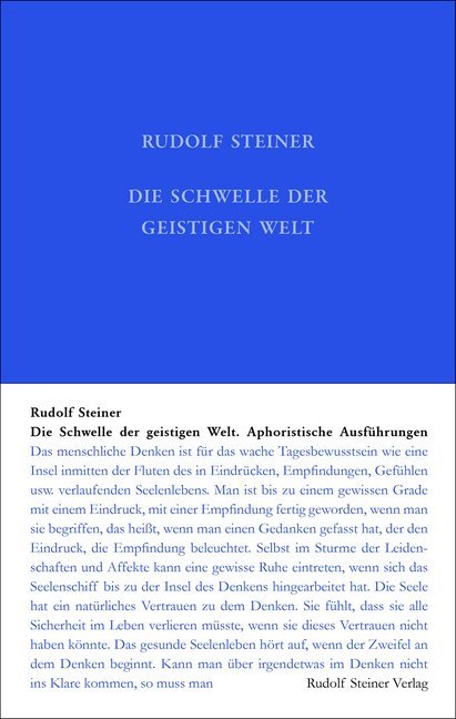 Die Schwelle der geistigen Welt (Rudolf Steiner)