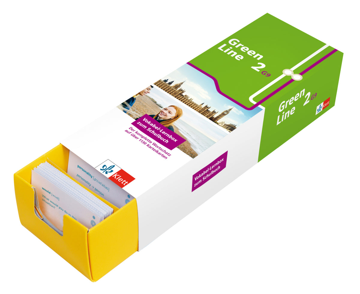 Green Line 2 G9 - 6. Klasse, Vokabel-Lernbox zum Schulbuch