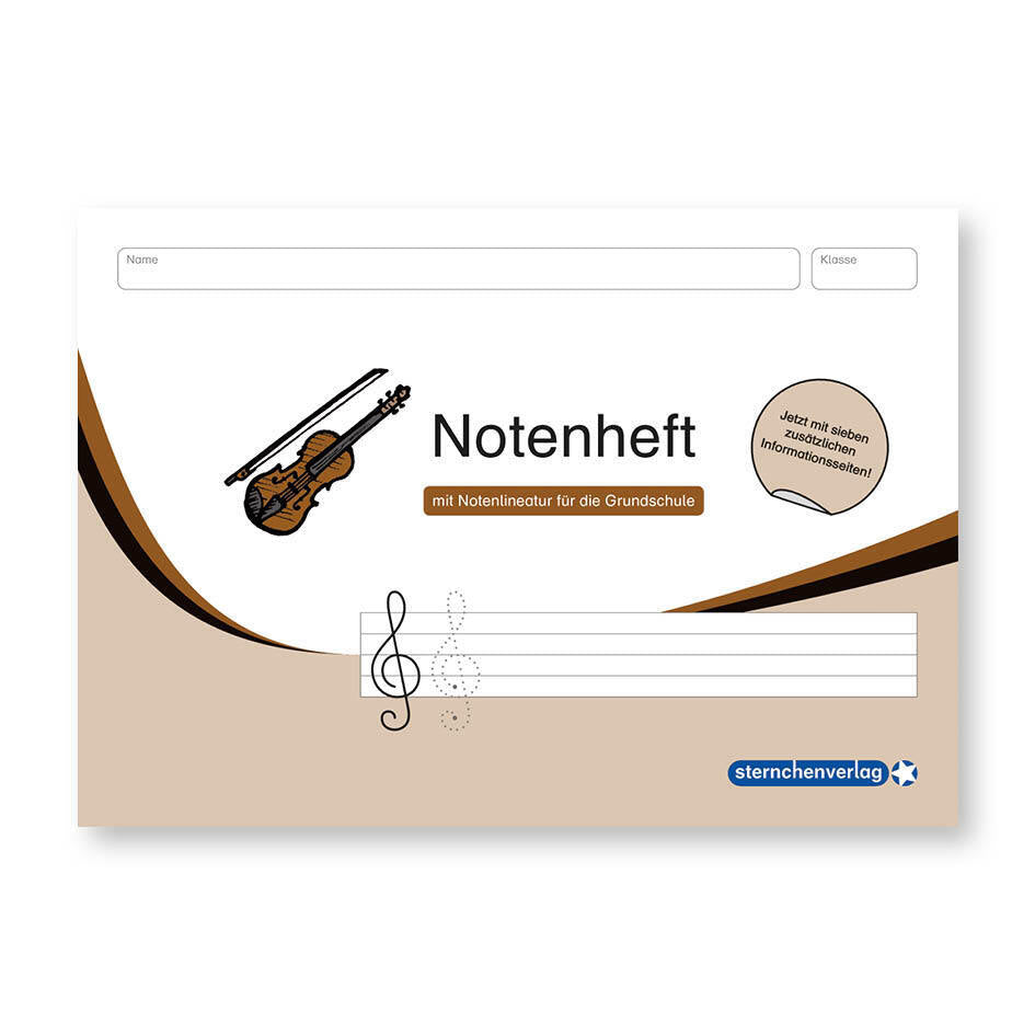Notenheft mit Notenlineatur für die Grundschule (Sternchenverlag Gmbh)