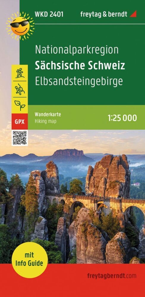 freytag & berndt Wanderkarte WKD 2401 Nationalparkregion Sächsische Schweiz, Elbsandsteingebirge 1:25.000