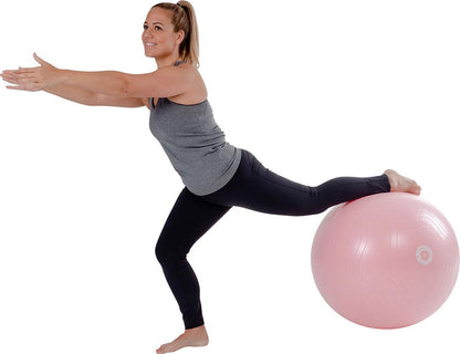 Pure2improve Gymnastikball 65cm inkl. Pumpe (rosa, #65cm)
