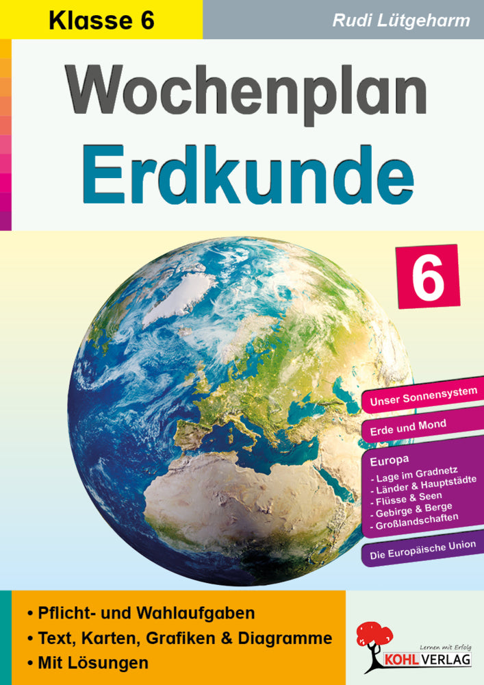 Wochenplan Erdkunde / Klasse 6 (Rudi Lütgeharm)