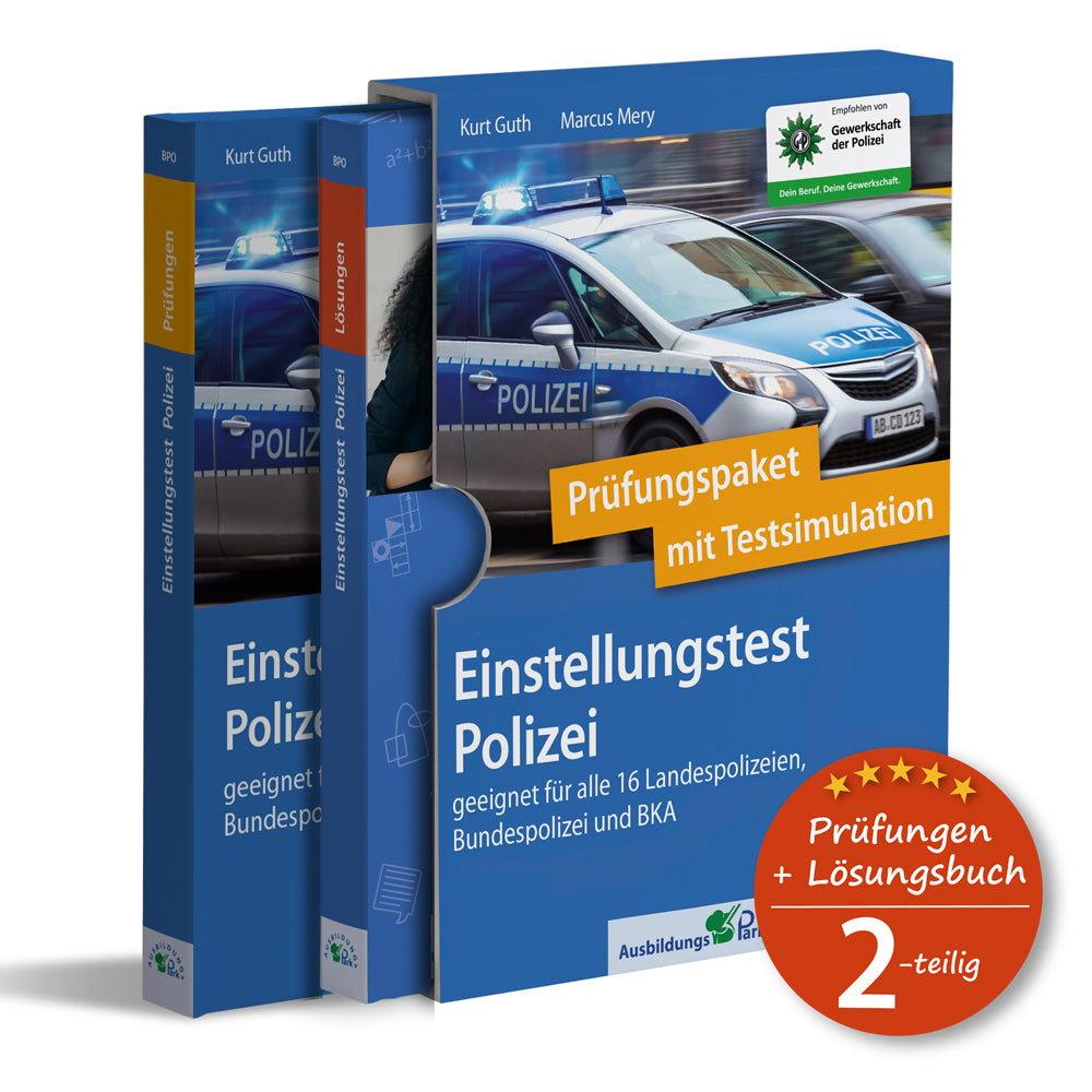 Einstellungstest Polizei: Prüfungspaket mit Testsimulation (Kurt Guth)