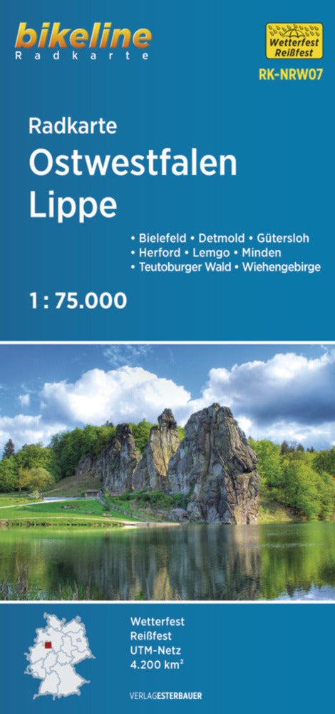 Radkarte Ostwestfalen Lippe (RK-NRW07) (Esterbauer Verlag)