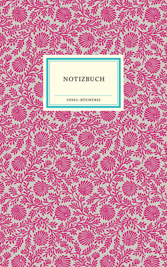 Notizbuch Insel-Bücherei »Blumendekor magenta« (Insel Verlag)