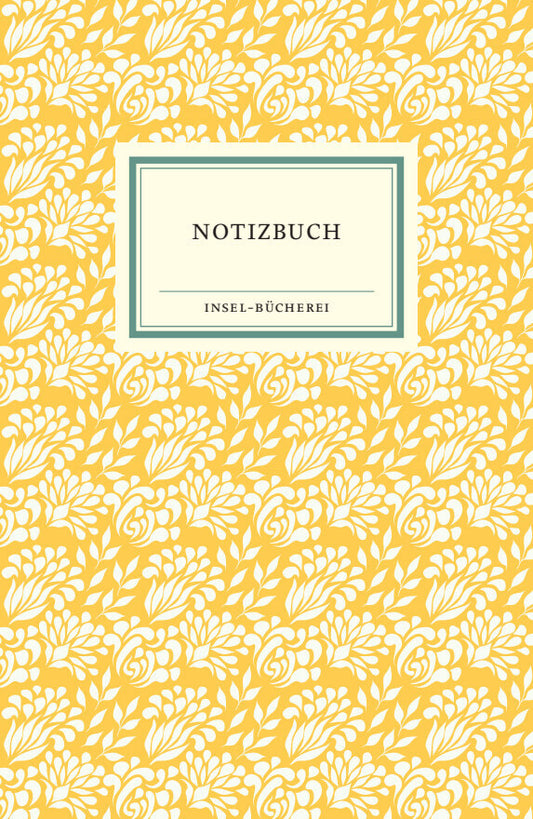 Notizbuch Insel-Bücherei »Blumendekor sonnengelb« (Insel Verlag)