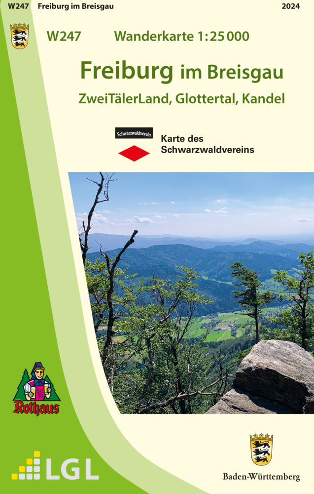 W247 Wanderkarte 1:25 000 Freiburg im Breisgau (Lgl)