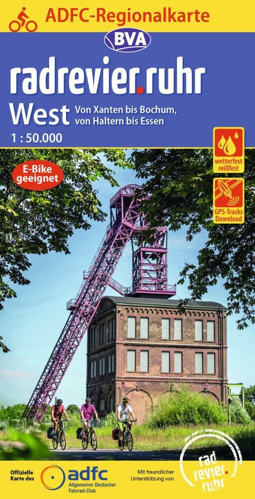BVA ADFC Regionalkarte radrevier.ruhr West 1:50.000