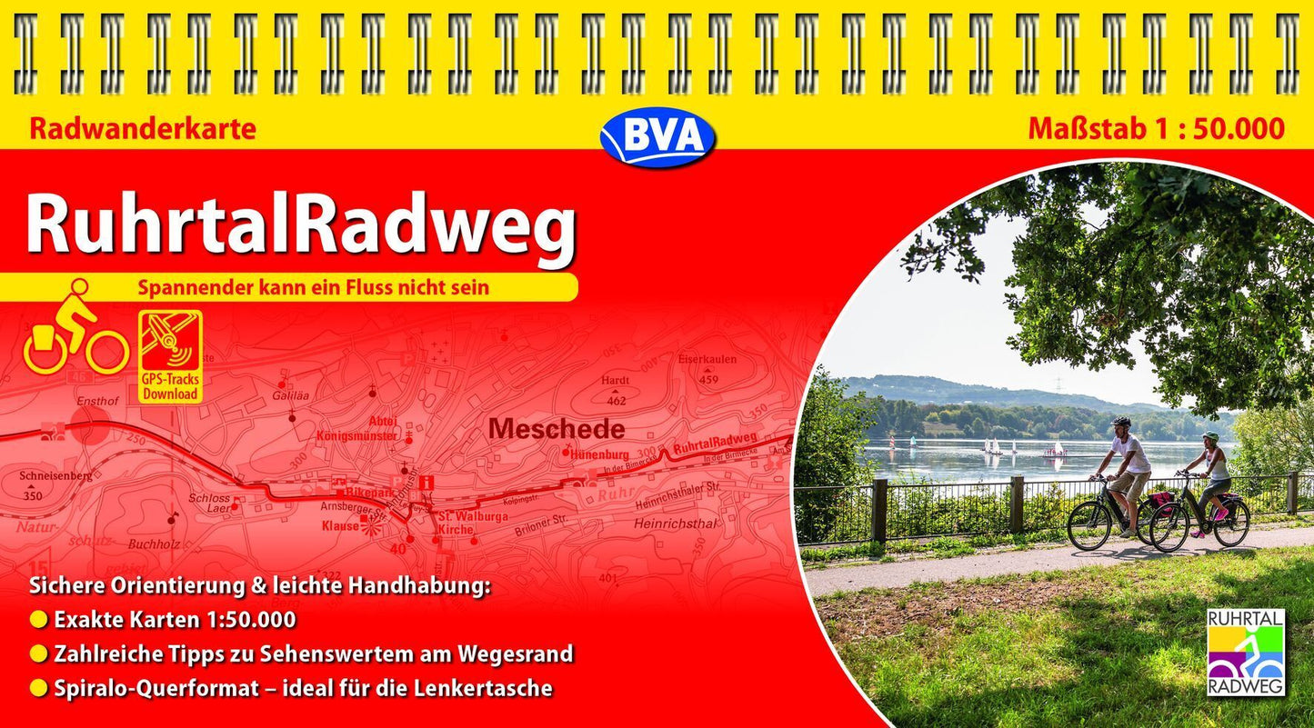 Kompakt-Spiralo BVA RuhrtalRadweg 1:50.000 (Bva Bikemedia Gmbh)