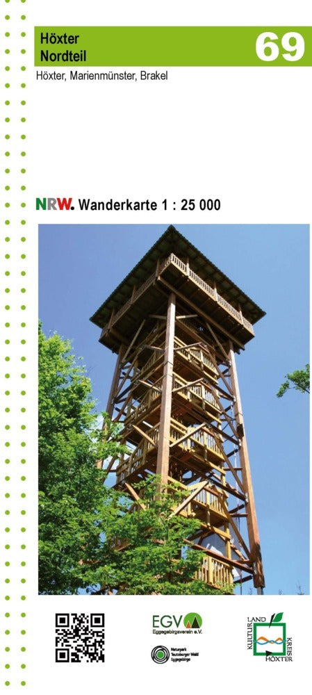 Höxter Nordteil Blatt 69 NRW Wanderkarte (Geobasisdaten: Land Nrw)