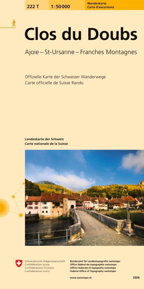 222T Clos du Doubs Wanderkarte (Bundesamt Für Landestopografie Swisstopo)