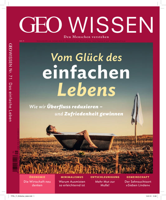 GEO Wissen / GEO Wissen 71/2020 - Vom Glück des einfachen Lebens (Jens Schröder)