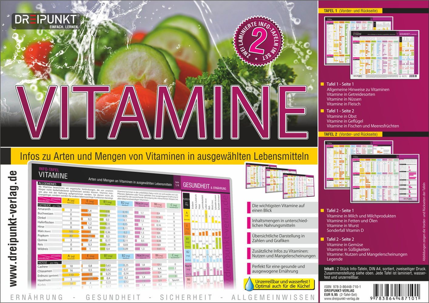 Info-Tafel-Set Vitamine (Schulze Media Gmbh)