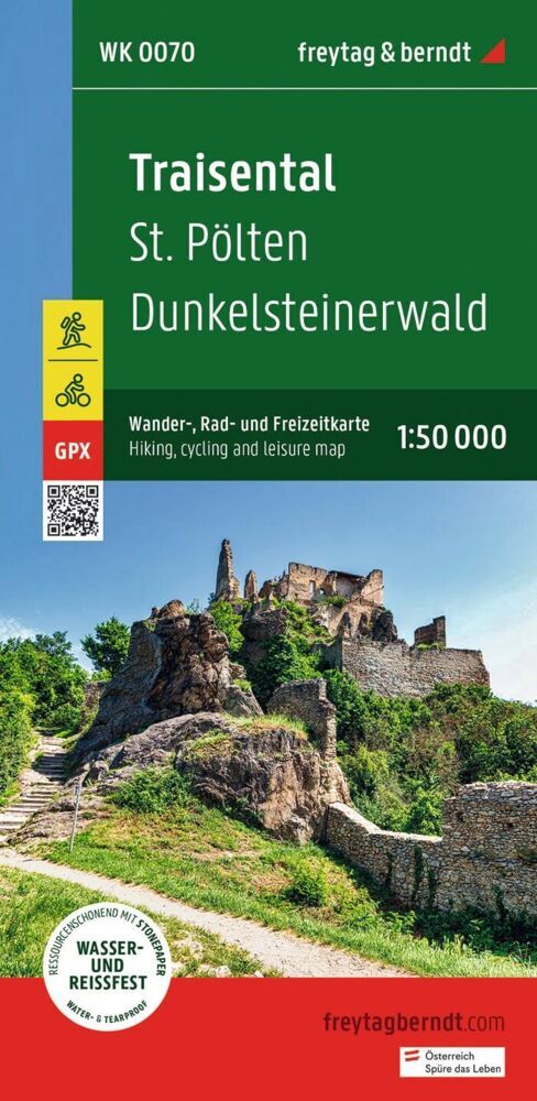 freytag & berndt Wanderkarte WK 0070 Traisental, St. Pölten - Dunkelsteinerwald 1:50.000