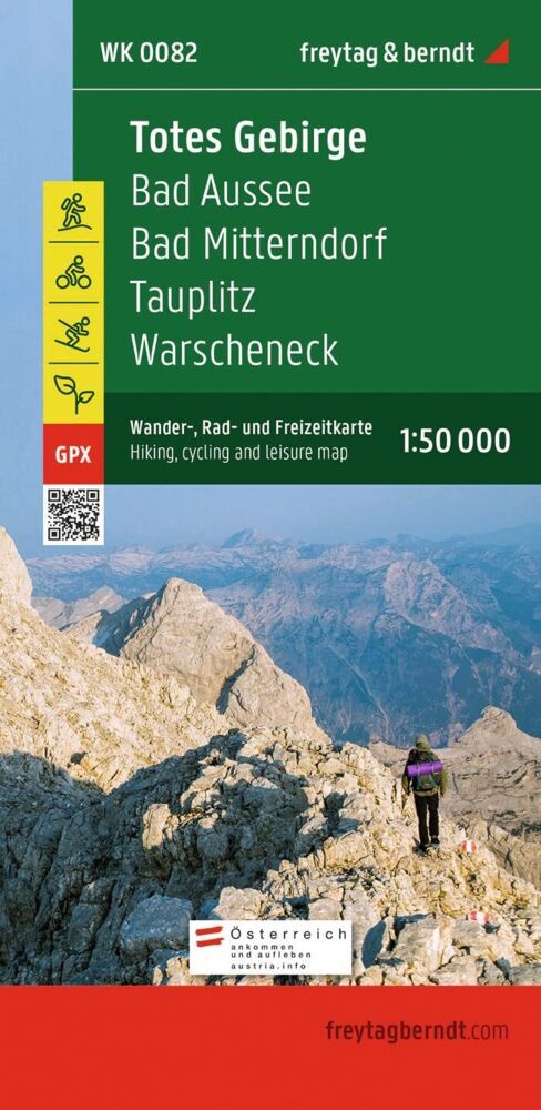 freytag & berndt Wanderkarte WK 0082 Totes Gebirge, Bad Aussee - Bad Mitterndorf - Tauplitz - Warscheneck 1:50.000