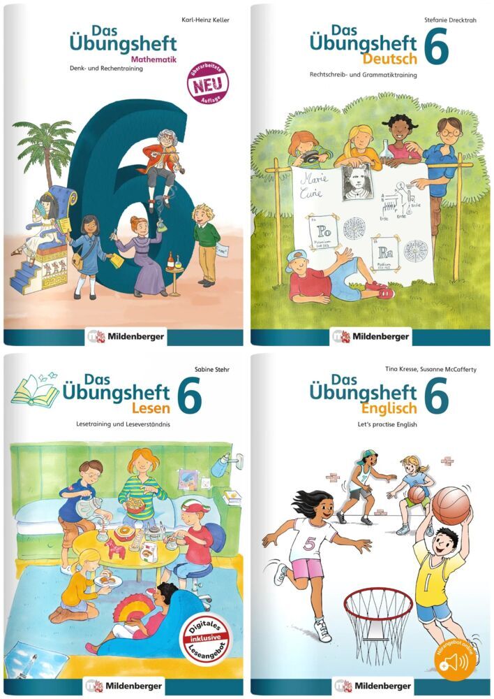 Sicher ins 7. Schuljahr - Paket: Rechnen - Schreiben - Lesen - Grammatik - Englisch, bestehend aus den Einzeltiteln: 6504-541, 6401-70, 6401-72, 1904-41 (Sabine Stehr)