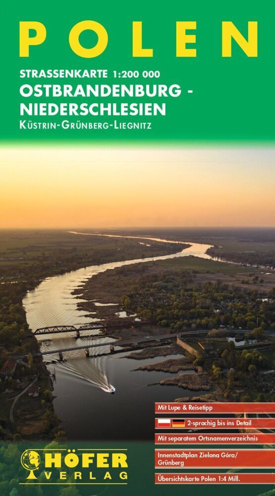 Höfer Straßenkarte PL 002 Polen - Ostbrandenburg, Niederschlesien 1:200.000