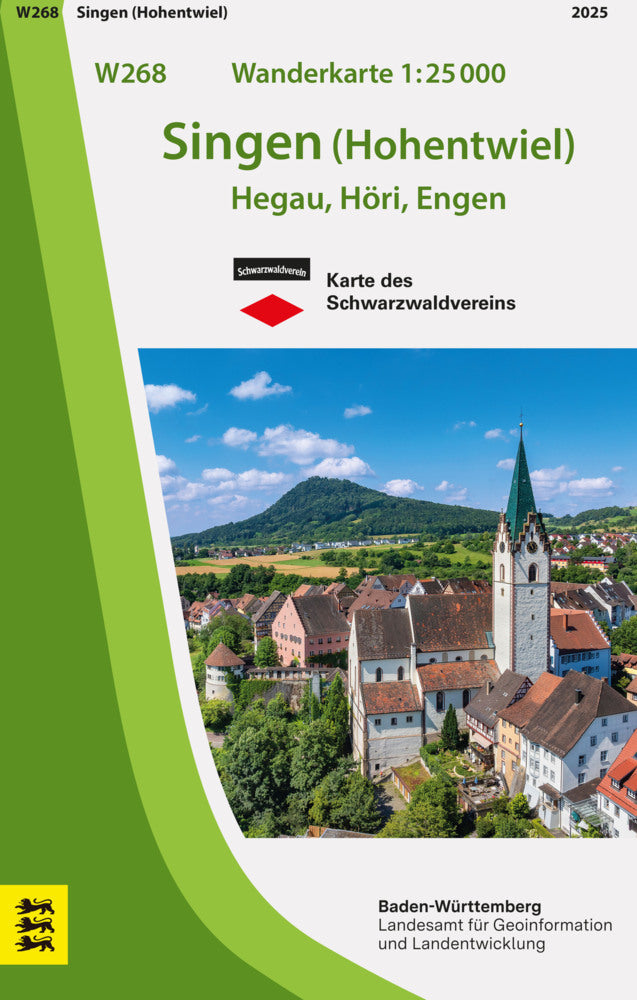 W268 Wanderkarte 1:25 000 Singen (Hohentwiel) (Lgl)