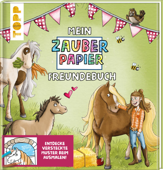 Mein Zauberpapier Freundebuch Süße Pferde (Melanie Kraft)