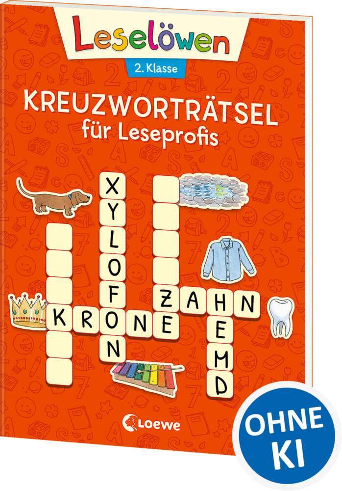 Leselöwen Kreuzworträtsel für Leseprofis - 2. Klasse (Rotorange)