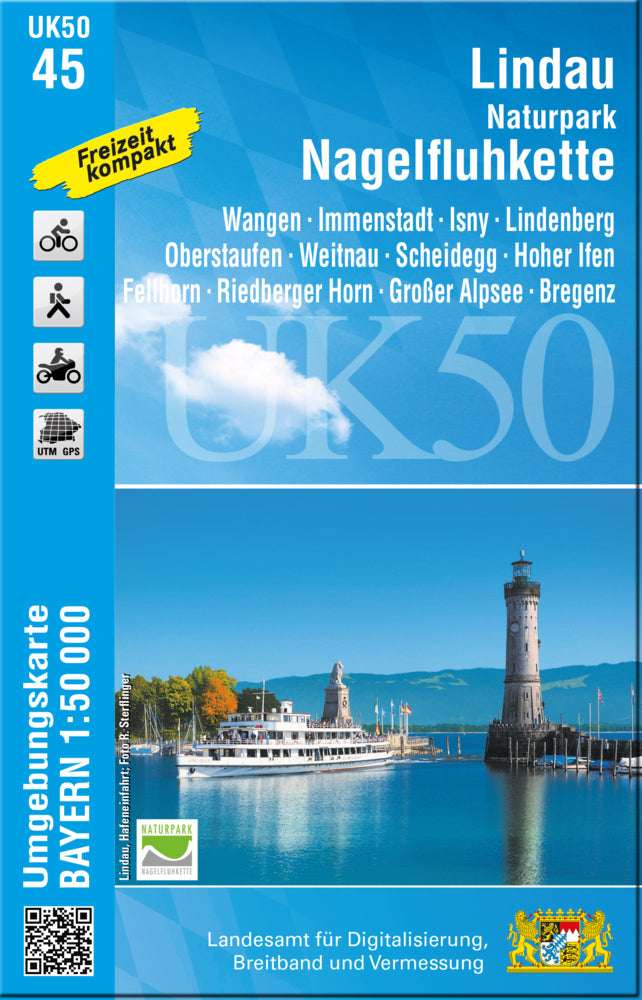 UK50-45 Lindau, Naturpark Nagelfluhkette (Breitband Und Vermessung, Bayern Landesamt Für Digitalisierung)