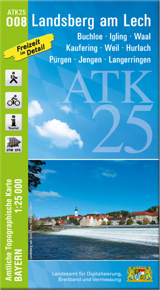 ATK25-O08 Landsberg am Lech (Amtliche Topographische Karte 1:25000) (Breitband Und Vermessung, Bayern Landesamt Für Digitalisierung)