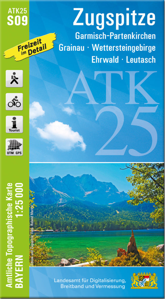 ATK25-S09 Zugspitze (Amtliche Topographische Karte 1:25000) (Breitband Und Vermessung, Bayern Landesamt Für Digitalisierung)