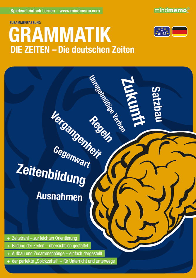 mindmemo Lernfolder - Die deutschen Zeiten - Deutsche Grammatik Lernhilfe (Henry Fischer)