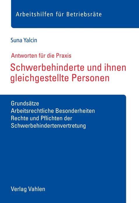 Schwerbehinderte und ihnen gleichgestellte Personen (Suna Yalcin)
