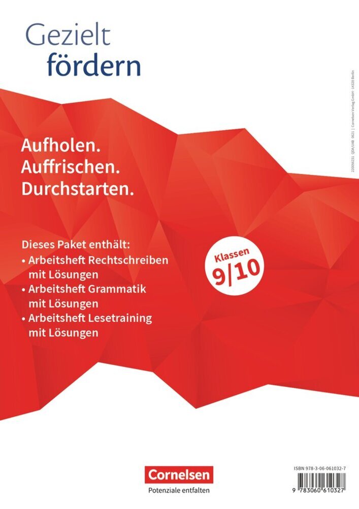 Gezielt fördern - Lern- und Übungshefte Deutsch - 9./10. Schuljahr