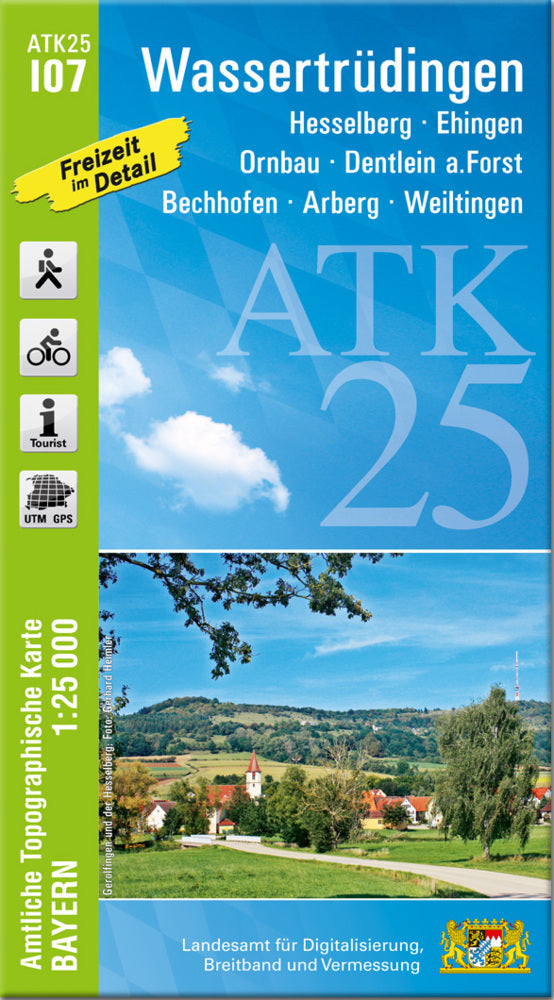 ATK25-I07 Wassertrüdingen (Amtliche Topographische Karte 1:25000) (Breitband Und Vermessung, Bayern Landesamt Für Digitalisierung)