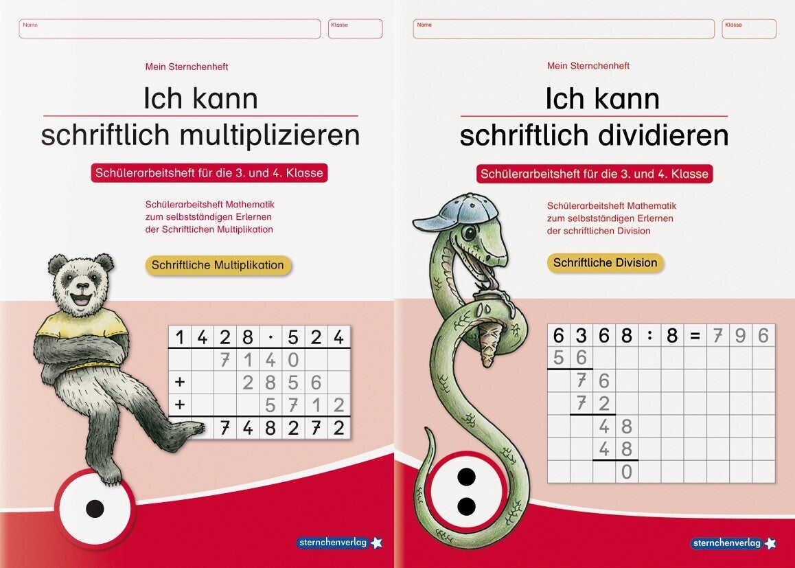 Ich kann schriftlich multiplizieren und dividieren - 2 Arbeitshefte im Set (Sternchenverlag Gmbh)