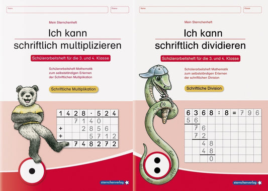 Ich kann schriftlich multiplizieren und dividieren - 2 Arbeitshefte im Set (Sternchenverlag Gmbh)