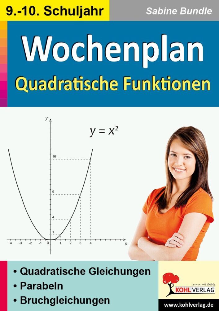 Wochenplan Quadratische Funktionen / Klasse 9-10 (Sabine Bundle)