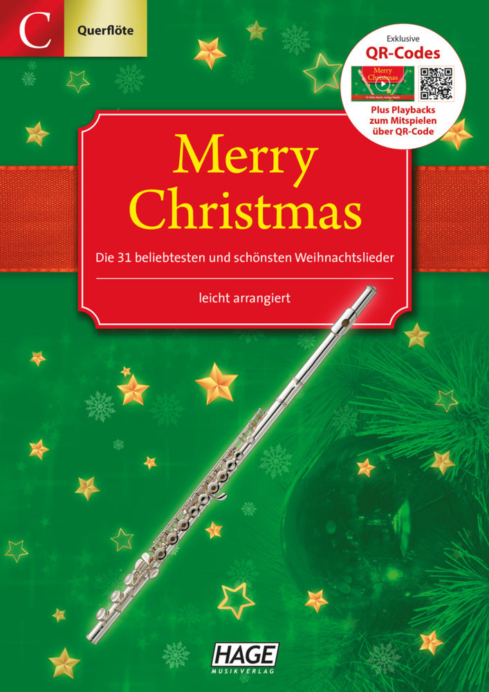 Merry Christmas für C-Instrumente (Querflöte, Oboe) (Hage Musikverlag)