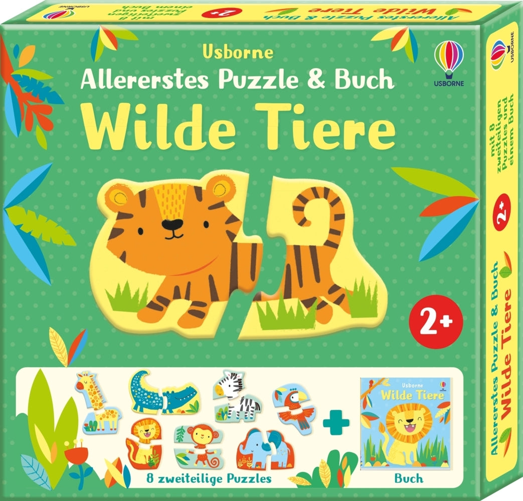 Allererstes Puzzle & Buch: Wilde Tiere (Matthew Oldham)