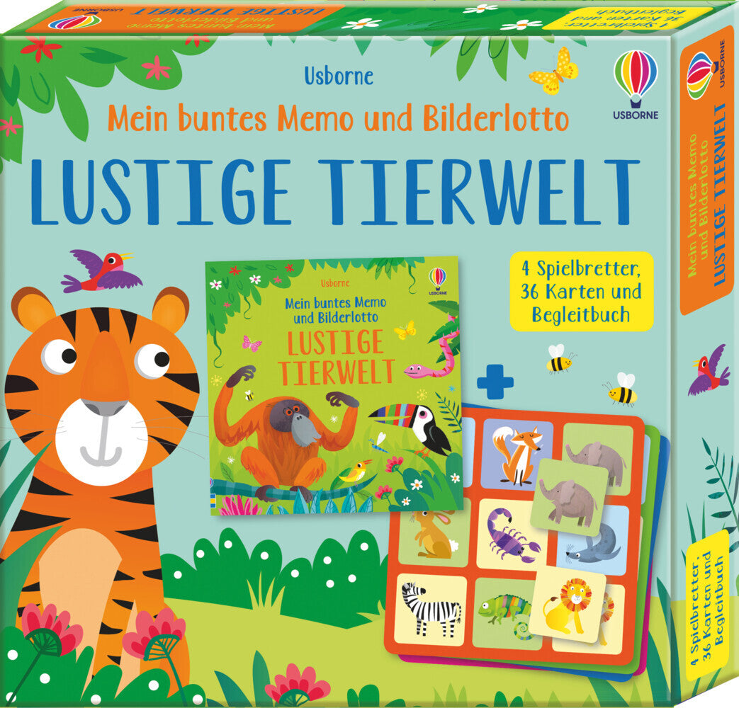 Mein buntes Memo und Bilderlotto: Lustige Tierwelt (Kate Nolan)