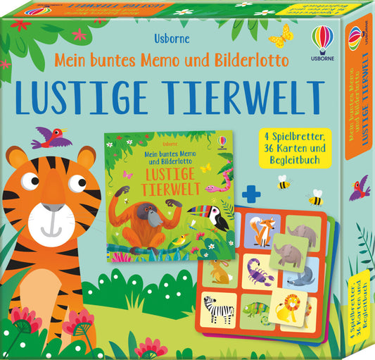 Mein buntes Memo und Bilderlotto: Lustige Tierwelt (Kate Nolan)