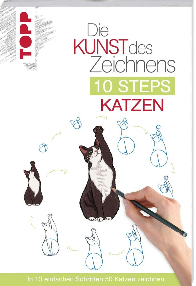 Die Kunst des Zeichnens 10 Steps - Katzen (Justine Lecouffe)