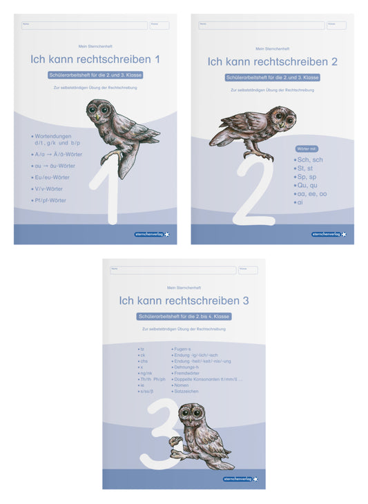 Ich kann rechtschreiben 1 bis 3 - Schülerarbeitshefte für die 2. bis 4. Klasse - neues Design (Sternchenverlag Gmbh)