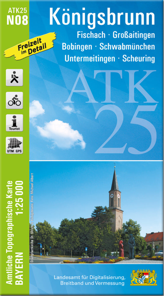 ATK25-N08 Königsbrunn (Amtliche Topographische Karte 1:25000) (Breitband Und Vermessung, Bayern Landesamt Für Digitalisierung)