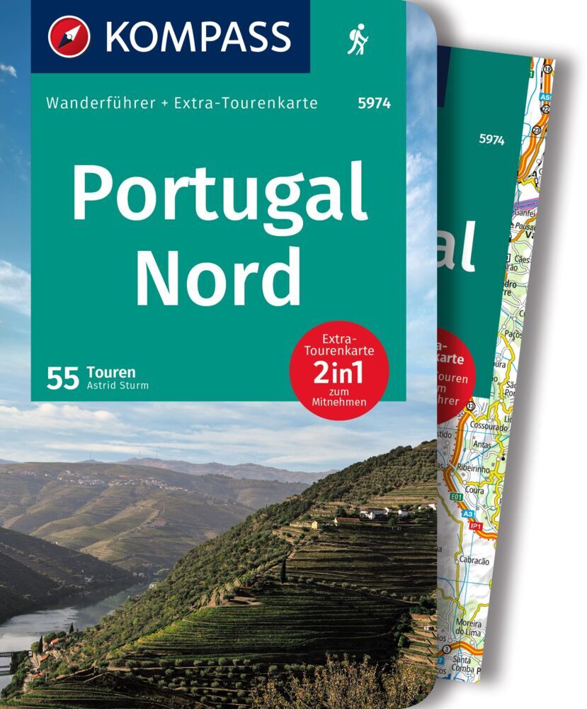 KOMPASS Wanderführer Portugal Nord, 55 Touren mit Extra-Tourenkarte (Astrid Sturm)