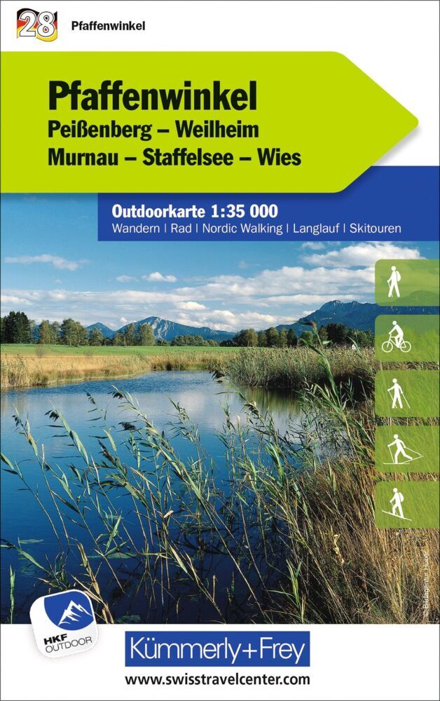 Kümmerly+Frey Outdoorkarte Deutschland 28 Pfaffenwinkel 1:35.000