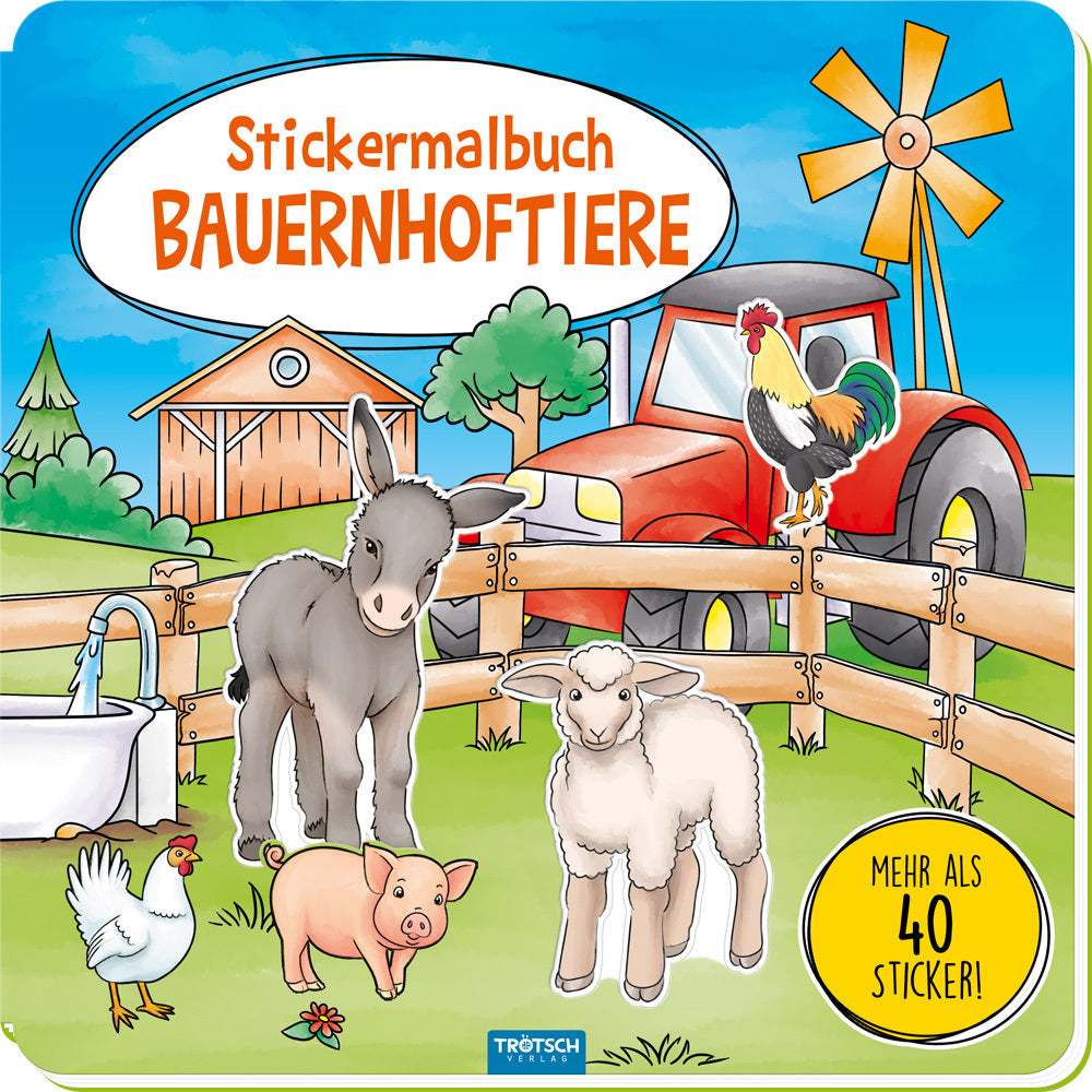 Trötsch Malbuch Stickermalbuch Bauernhoftiere (Trötsch Verlag Gmbh & Co.Kg)