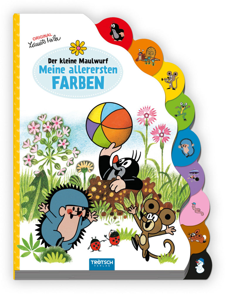 Trötsch Der kleine Maulwurf Pappenbuch mit Register Meine allerersten Farben (Trötsch Verlag)
