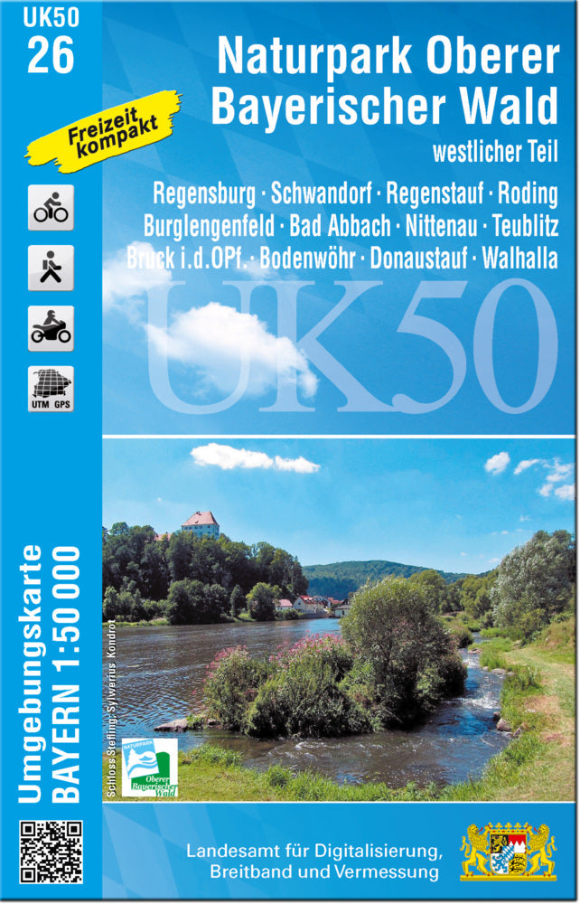 UK50-26 Naturpark Oberer Bayerischer Wald - westlicher Teil (Breitband Und Vermessung, Bayern Landesamt Für Digitalisierung)