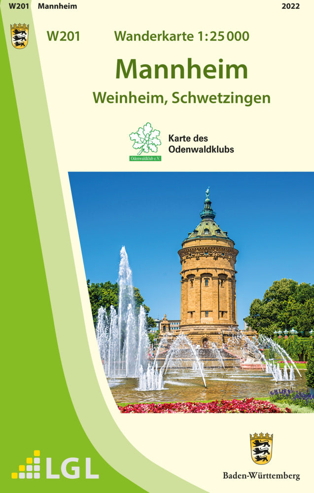 W201 Wanderkarte 1:25 000 Mannheim (Lgl)