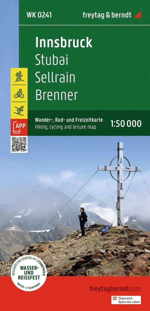 freytag & berndt Wanderkarte WK 0241 Innsbruck, Stubai - Sellrain - Brenner 1:50.000