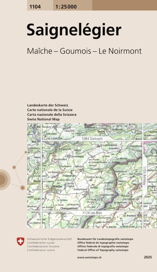 1104 Saignelégier (Bundesamt Für Landestopografie Swisstopo)