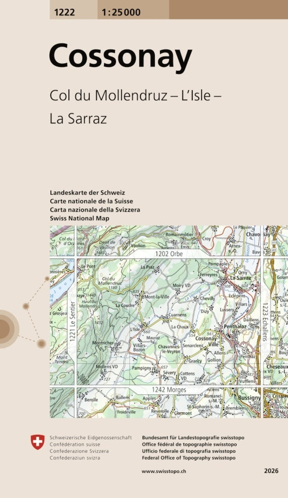 1222 Cossonay (Bundesamt Für Landestopografie Swisstopo)